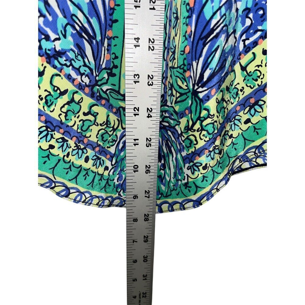 Lilly Pulitzer Women's Silk Cabana Halter Chain Top Size Medium Multi Summer - Picture 8 of 9